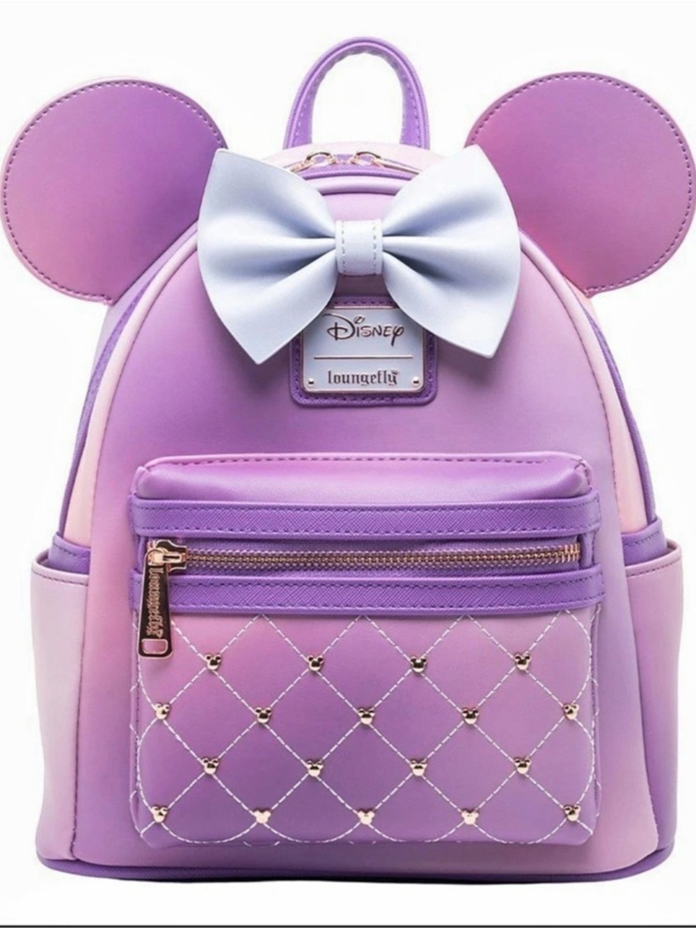 Loungefly Disney Mickey Mouse Mini Backpack Purple Lavendar Mini Backpack